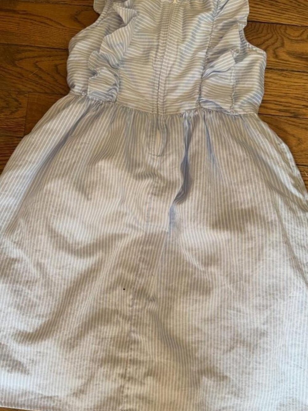 A.T.U.N. blue and white striped dress with pockets Size 8 #summerdress #striped